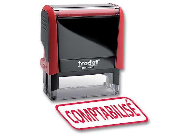 1 Timbre à formule commerciale  X-Print "Comptabilisé" - rouge