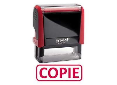 1 Timbre à formule commerciale  X-Print "Copie" - Rouge