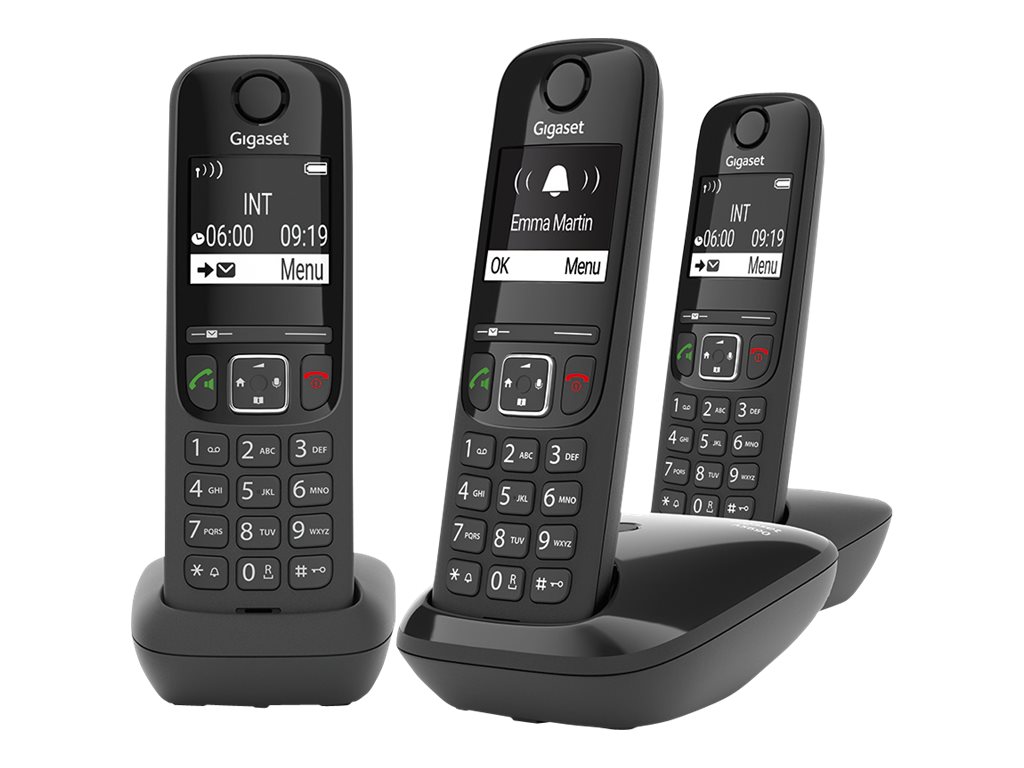 1 Lot de 3 Trio téléphones sans fil Gigaset AS690