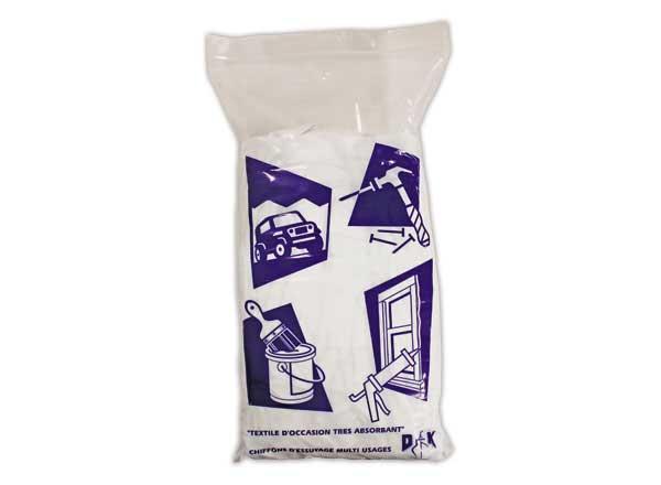 1 1kg chiffons blancs en coton découpés