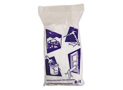 1 1kg chiffons blancs en coton découpés