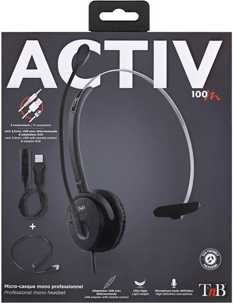 TNB Activ 100M Professional Mono Headset Jack Usb Rj9 Jack Wired ...