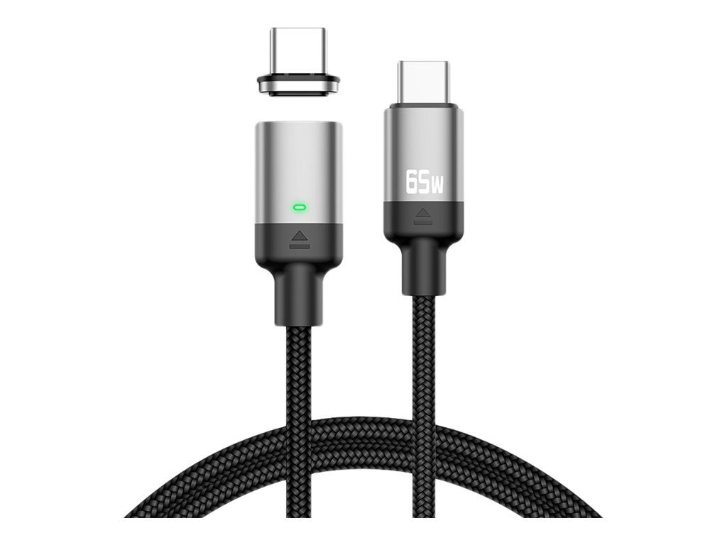 DLH - Câble USB - 24 pin USB-C (M) magnétique pour 24 pin USB-C (M) - 3.25 A - 1 m - Alimentation USB (65 W) - noir
