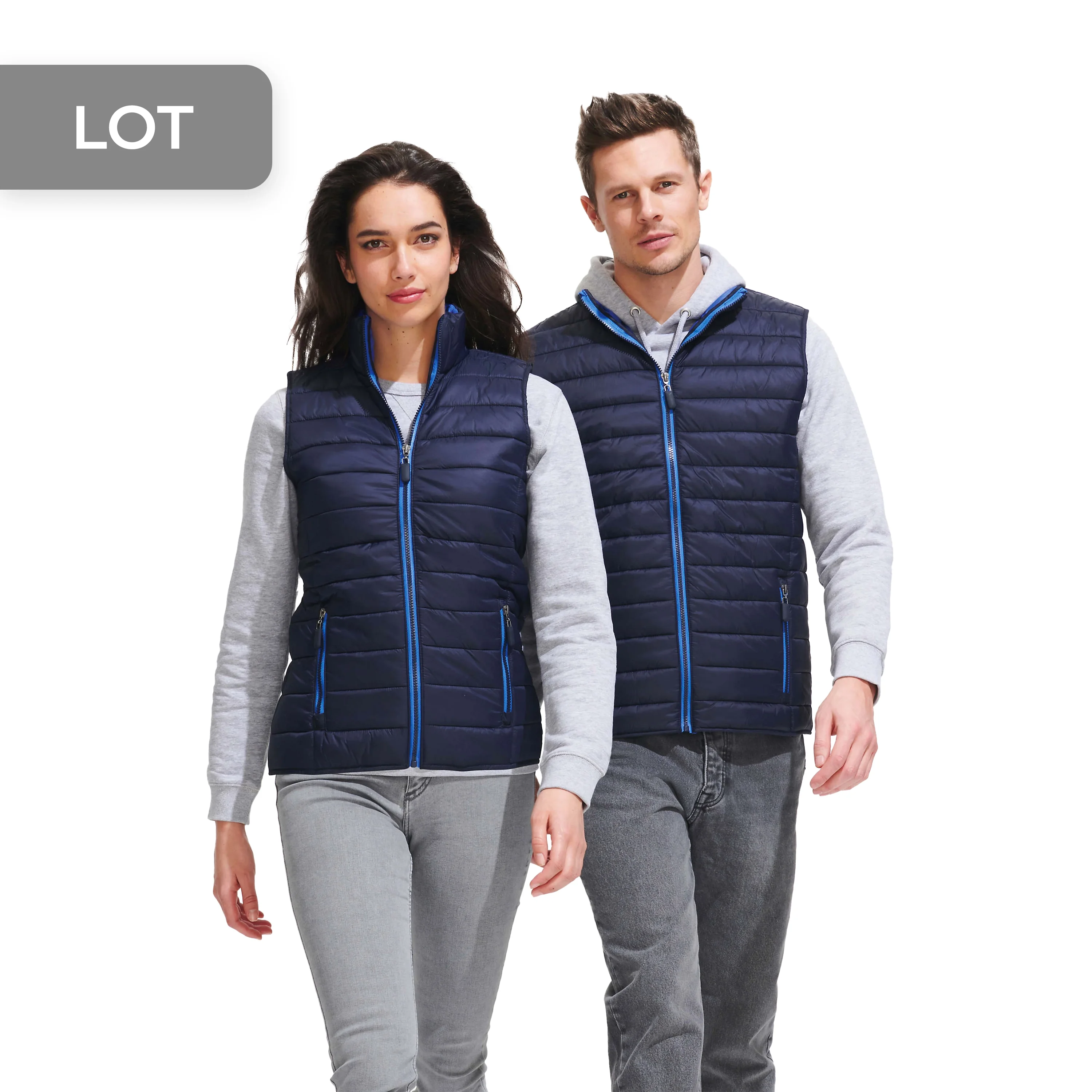 BODYWARMER MATELLASSÉ - SANS MANCHE