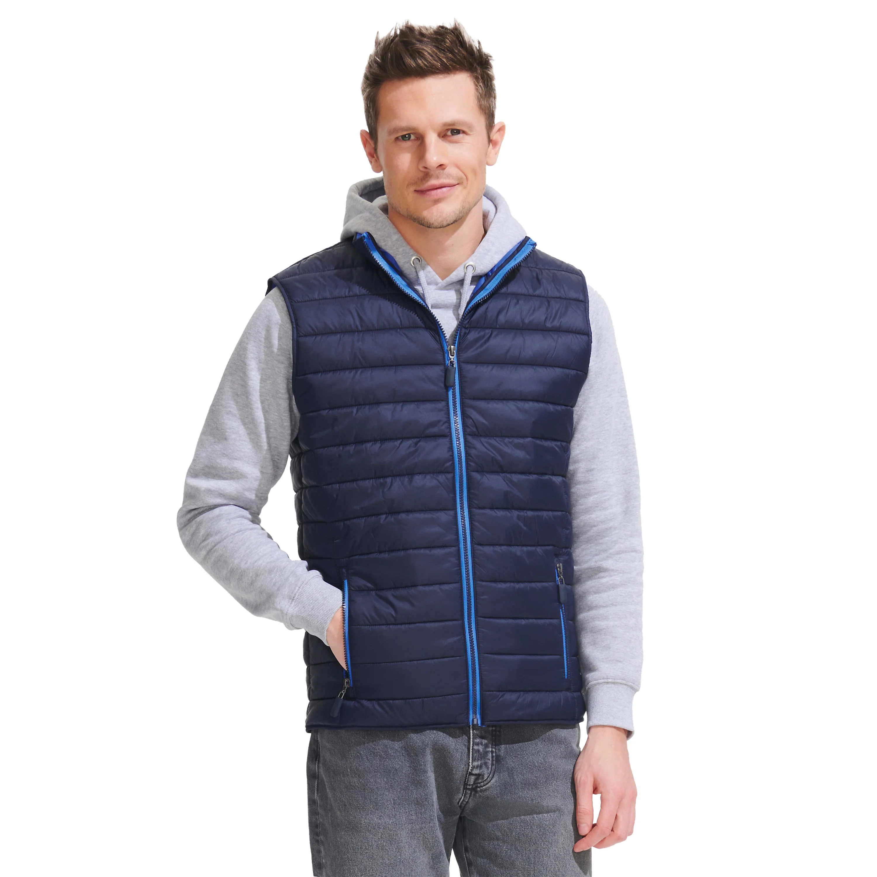 BODYWARMER MATELLASSÉ - SANS MANCHE