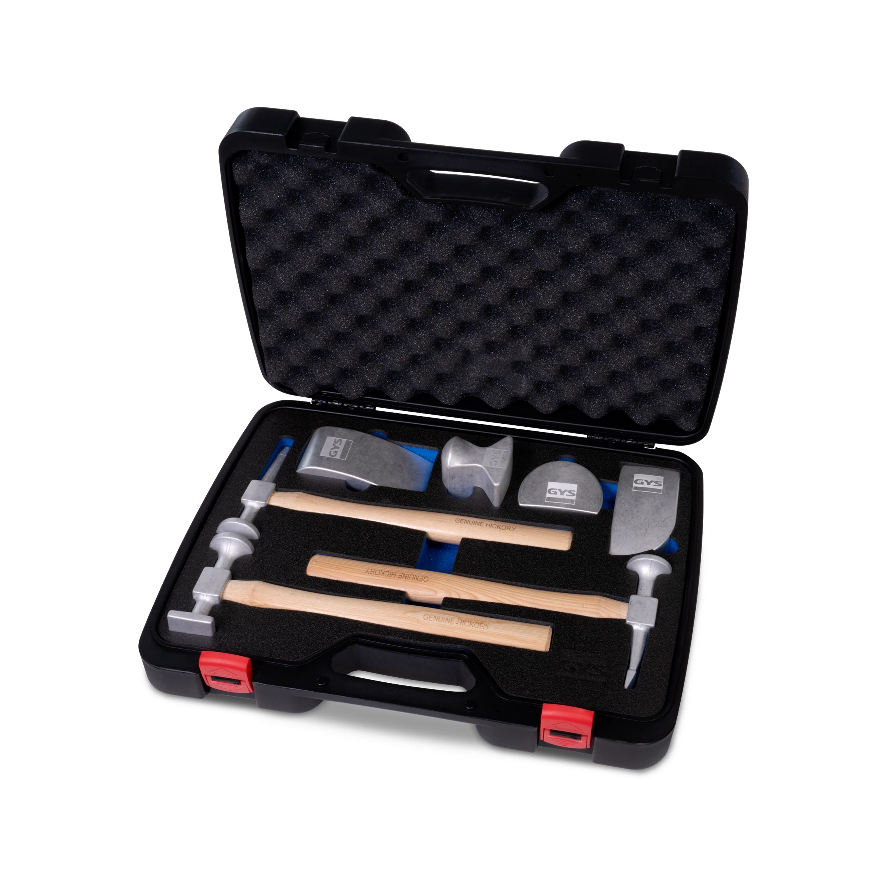 COFFRET 3 MARTEAUX ALU ET 4 TAS ALUMINIUM