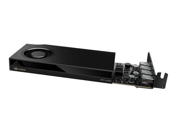 NVIDIA RTX A400 - Carte graphique - RTX A400 - 4 Go GDDR6 - PCIe 4.0 x8 - 4 x Mini DisplayPort