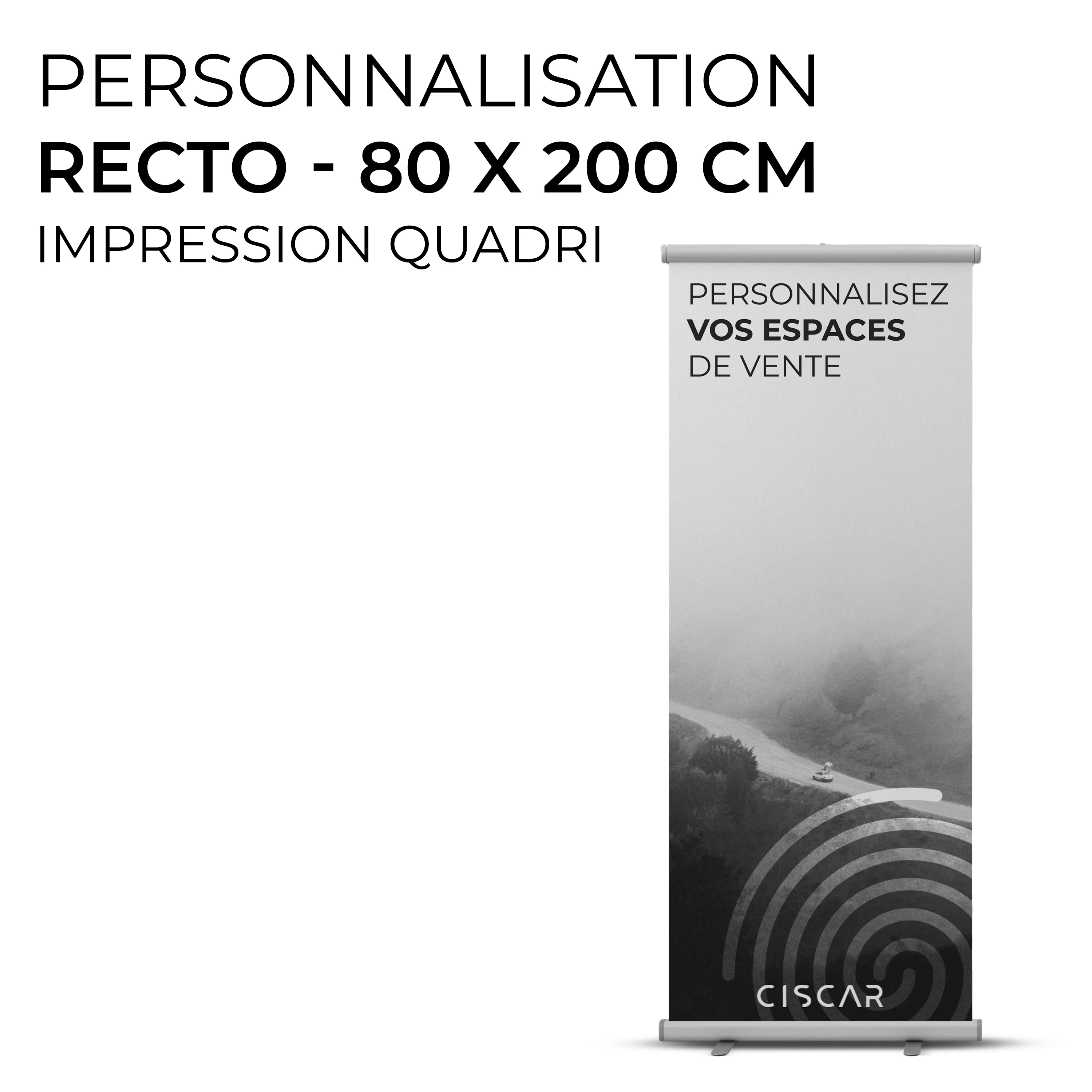 ROLL UP STANDARD DIMENSION : 80 X 200CM