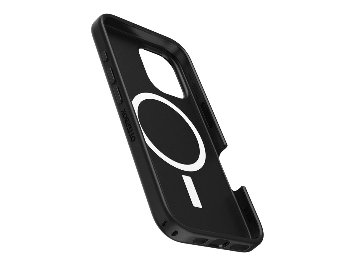 OtterBox Symmetry Series - Coque de protection pour téléphone portable - compatibilité avec MagSafe - couche de polycarbonate, élastomère thermoplastique (TPE) - noir - pour Apple iPhone 16