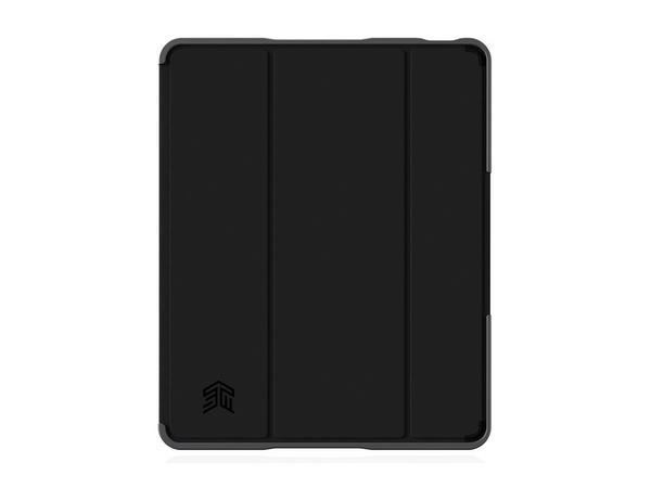 STM dux plus - Étui à rabat pour tablette - polycarbonate, polyuréthane (PU), polyuréthane thermoplastique caoutchouté - noir - pour Apple 13-inch iPad Air M2 Wi-Fi (M2), M2 Wi-Fi + Cellular (M2)