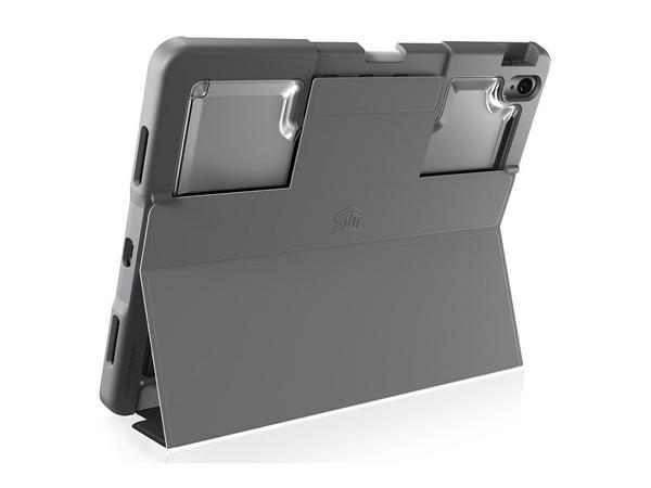STM dux plus - Étui à rabat pour tablette - polycarbonate, polyuréthane (PU), polyuréthane thermoplastique caoutchouté - noir - pour Apple 13-inch iPad Air M2 Wi-Fi (M2), M2 Wi-Fi + Cellular (M2)