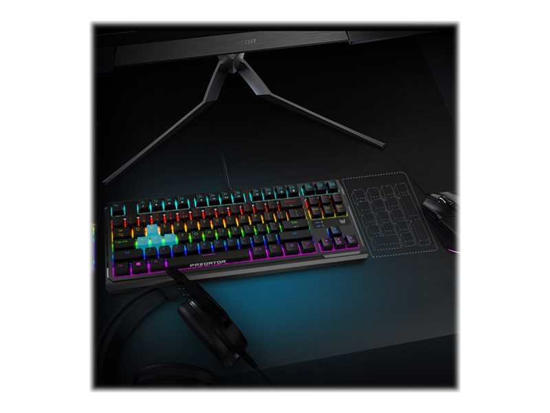 Acer Predator Aethon 301 TKL - Clavier - rétro-éclairé - commutateur : Gateron Blue - noir - Pour la vente au détail