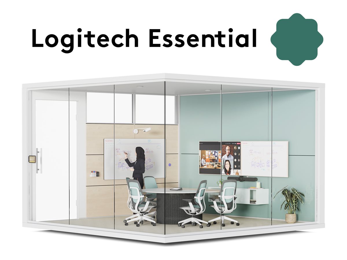 Logitech Essential for Rooms | Three Year Service Plan - Licence d'abonnement (3 ans) + Logitech Basic Support - 1 pièce