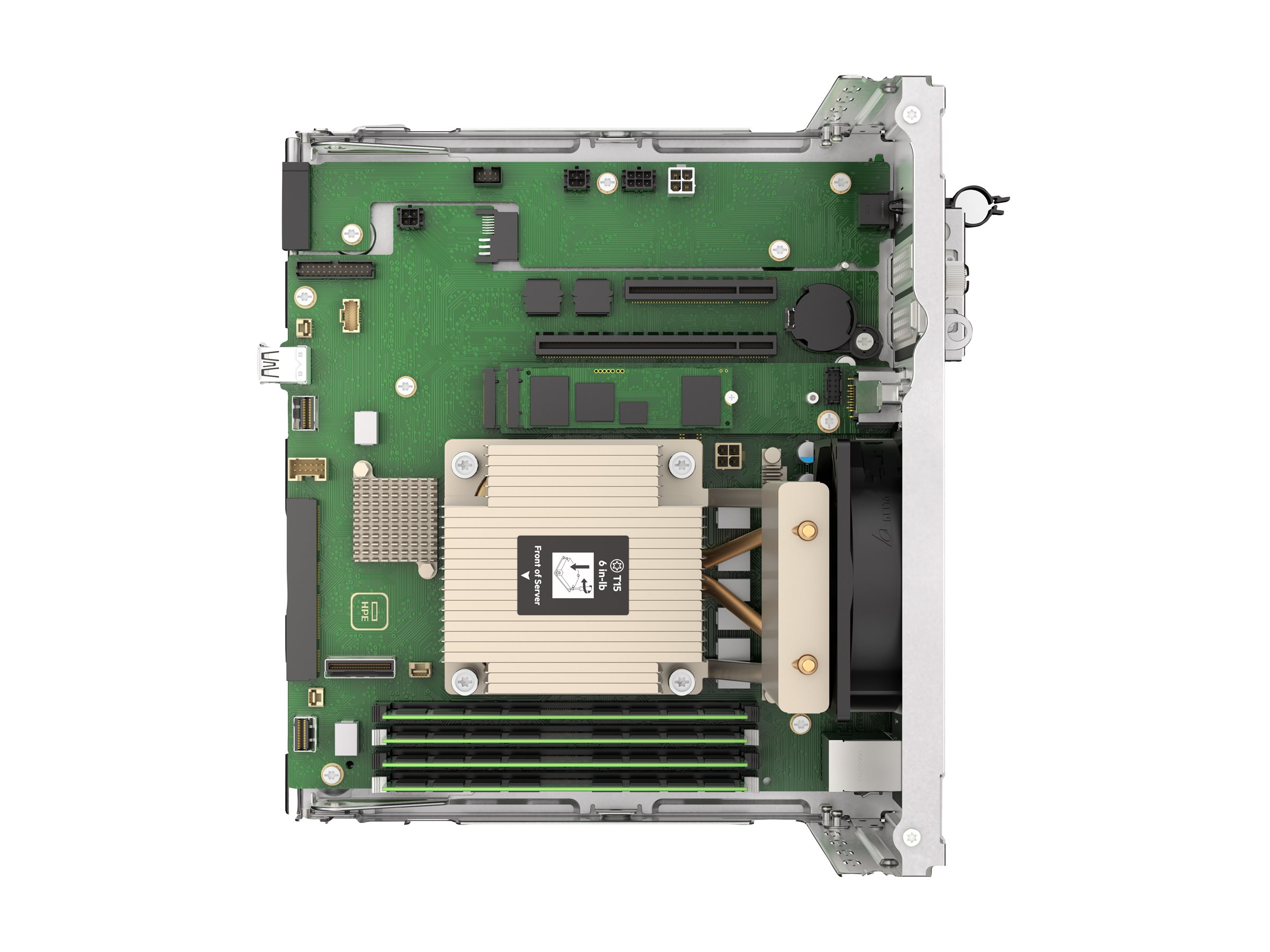 HPE ProLiant MicroServer Gen11 G7400 2c 16GB-U 4LFF-NHP 1TB HDD 180W Ext PS EMEA Cmp Module Server
