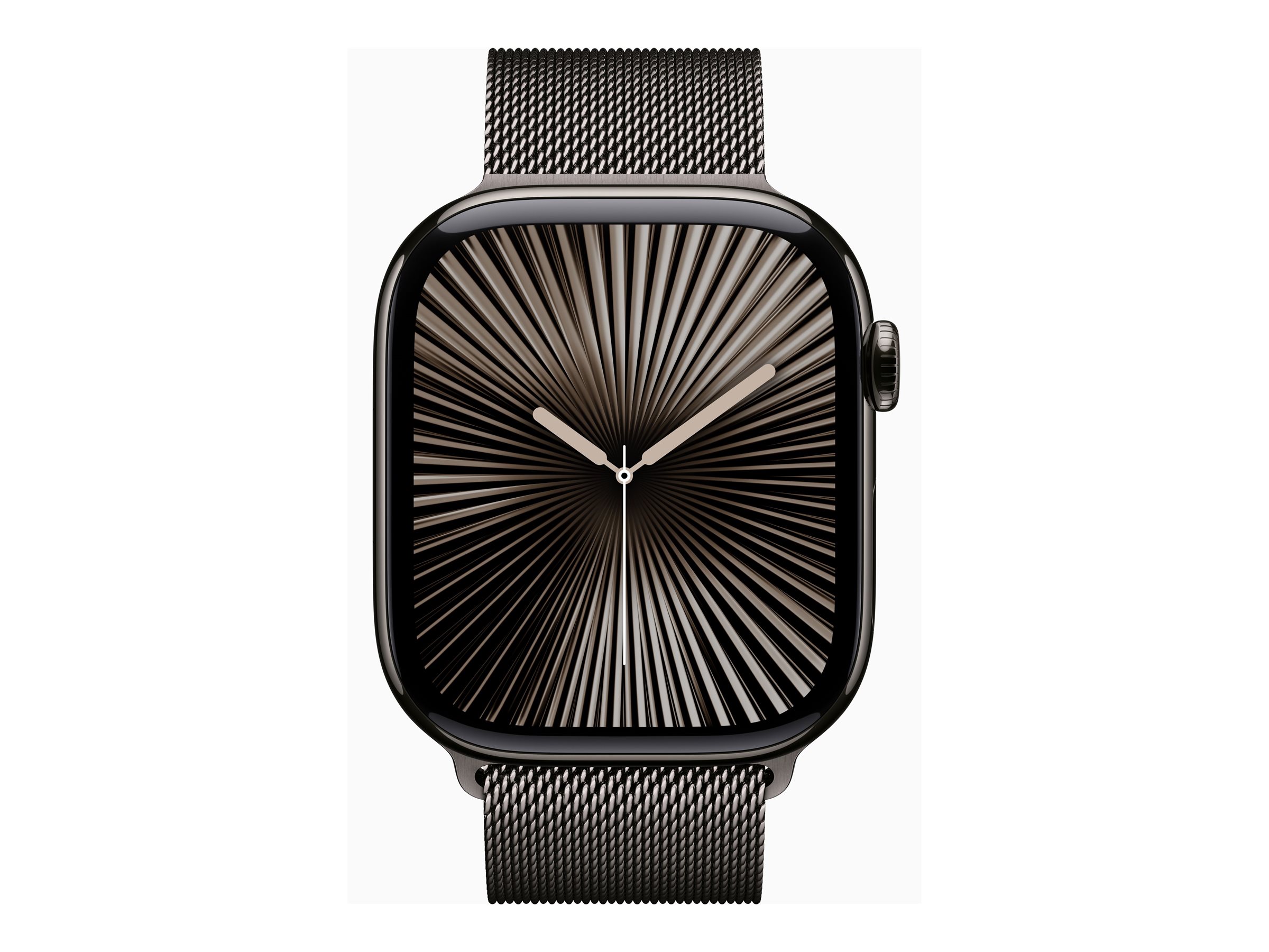 Apple Watch Series 10 (GPS + Cellular) - 46 mm - ardoise titane - montre intelligente avec boucle milanaise - maille en acier inox - ardoise - taille du bracelet : M/L - 64 Go - LTE, Wi-Fi 4, UWB, Bluetooth - 4G - 41.7 g