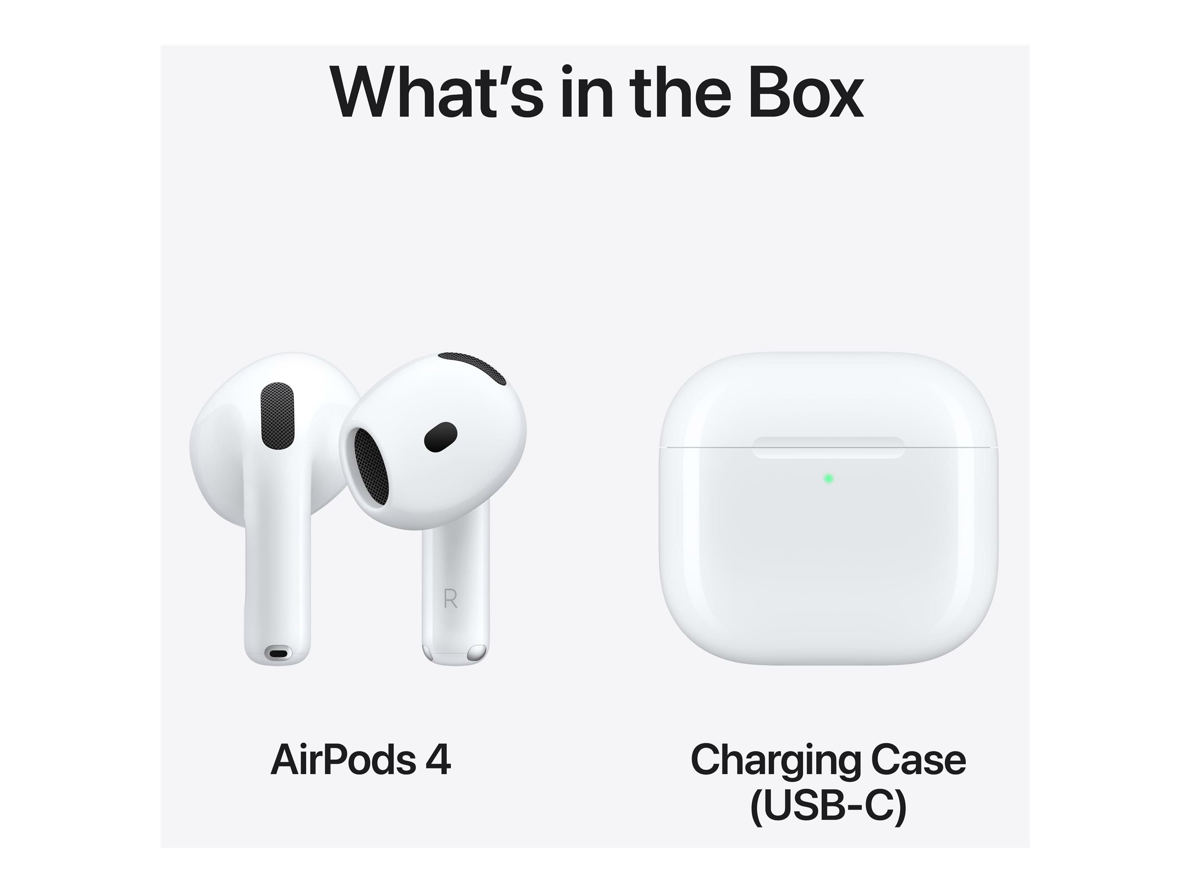 Apple AirPods 4 - Écouteurs sans fil avec micro - embout auriculaire - Bluetooth - blanc