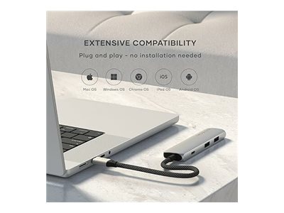 Satechi 4-in-1 - Station d'accueil - USB-C / USB 3.2 Gen 2 x 2 - HDMI