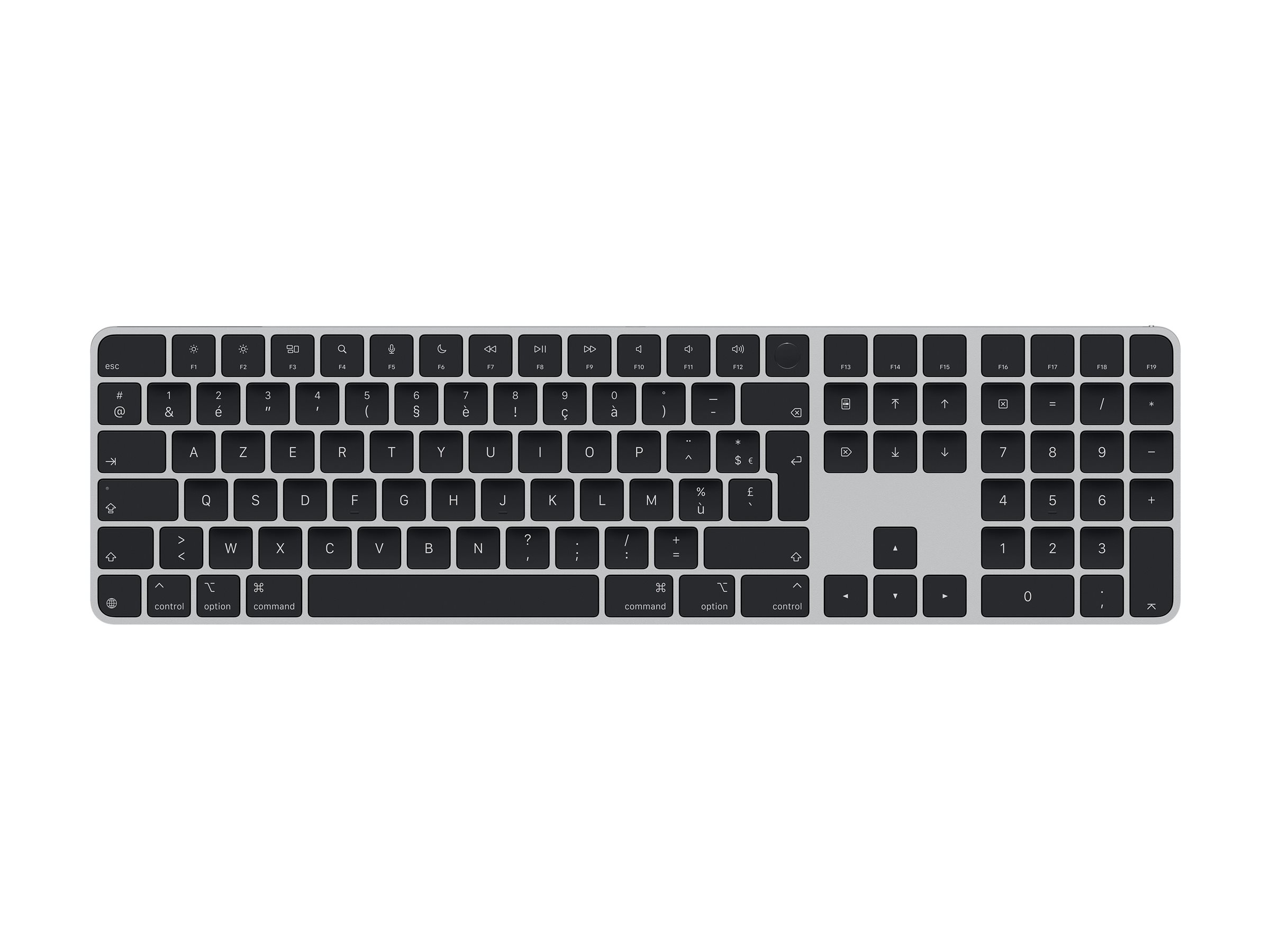 Apple Magic Keyboard with Touch ID and Numeric Keypad - Clavier - USB-C - sans fil - Bluetooth - AZERTY - Français - clés noires