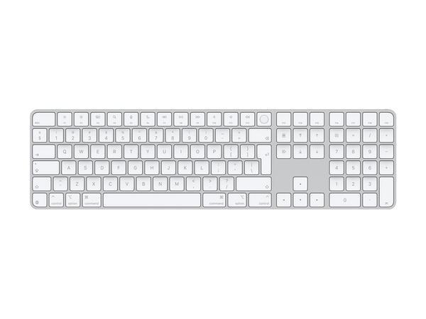Apple Magic Keyboard with Touch ID and Numeric Keypad - Clavier - USB-C - sans fil - Bluetooth - QWERTY - Anglais international - clés blanches