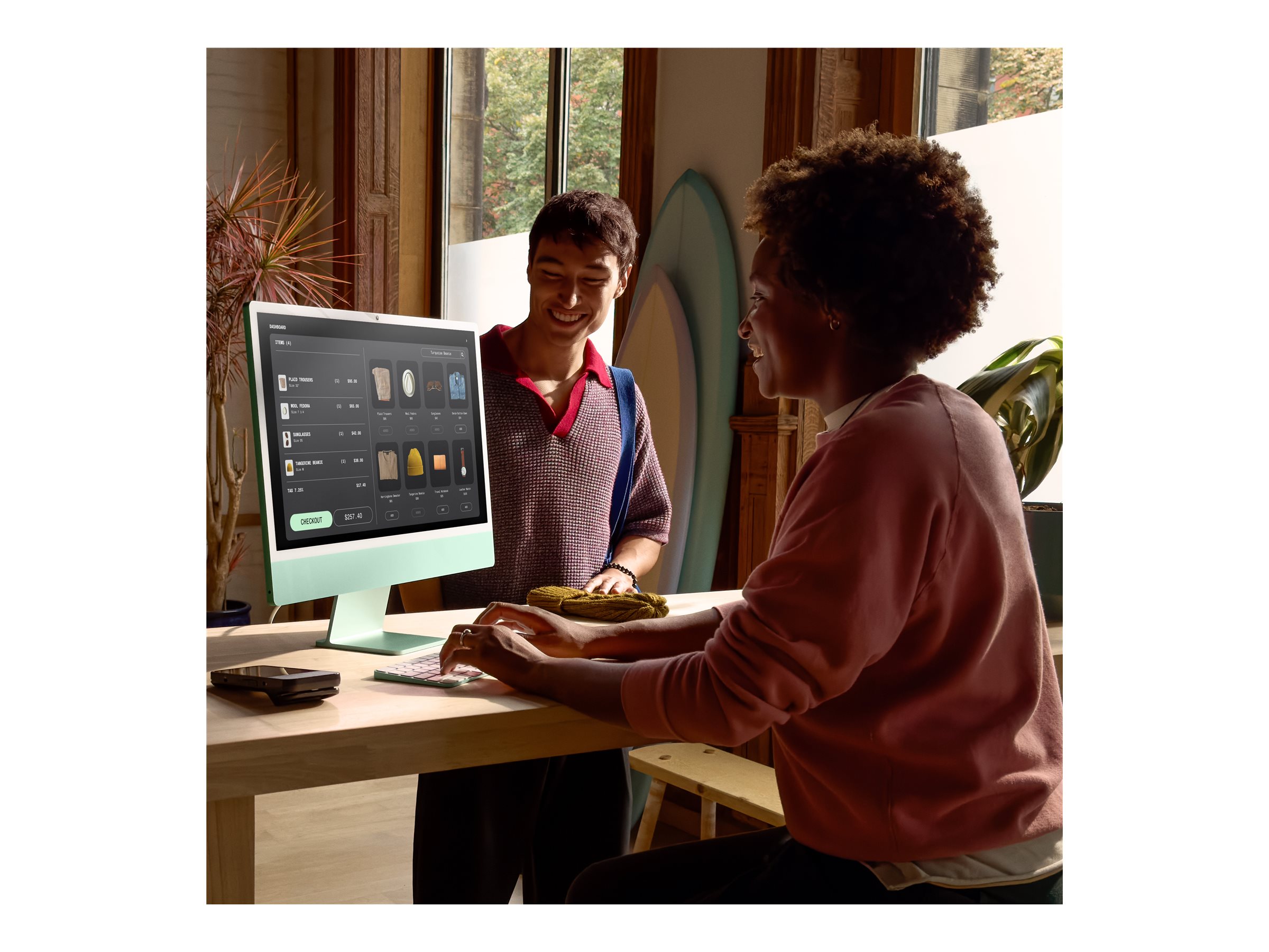 Apple iMac with 4.5K Retina display - Tout-en-un M4 - RAM 16 Go - SSD 256 Go - Apple M4 10-core - Gigabit Ethernet, IEEE 802.11ax (Wi-Fi 6E), Bluetooth 5.3 - macOS Sequoia 15.0 - moniteur : LED 24" 4480 x 2520 (4.5K) - clavier : Français - bleu