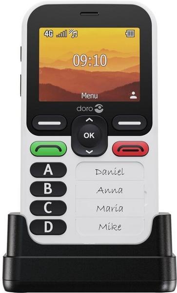 DORO Leva X10 - 4G téléphone de service - RAM 64 Mo / Mémoire interne 128 Mo - microSD slot - 320 x 240 pixels (60 Hz) - blanc et noir