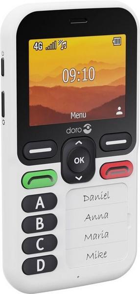DORO Leva X10 - 4G téléphone de service - RAM 64 Mo / Mémoire interne 128 Mo - microSD slot - 320 x 240 pixels (60 Hz) - blanc et noir