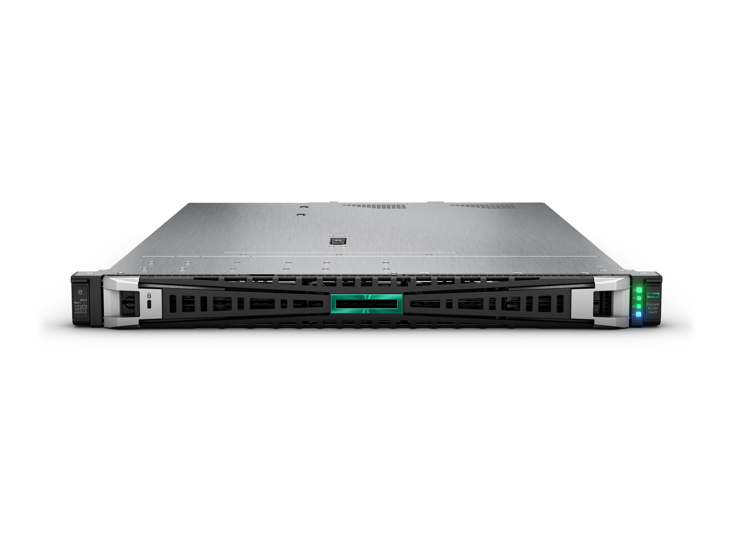 HPE ProLiant DL320 Gen11 - Serveur - Montable sur rack 1U - 2 voies - 1 x Xeon Silver 4510 / jusqu'à 4.1 GHz - RAM 64 Go - SATA/SAS/NVMe - hot-swap 2.5" baie(s) - SSD 2 x 480 Go - Gigabit Ethernet - Aucun SE fourni - moniteur : aucun - Smart Choice