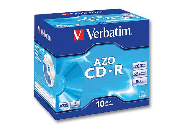 Verbatim CD-R AZO Crystal 700 Mo 52x 10 pièce(s)