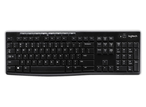 Logitech Wireless Keyboard K270 clavier Maison RF sans fil AZERTY Français Noir