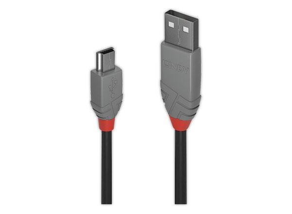 1 Câble USB 2.0 Type A mâle / B mini mâle