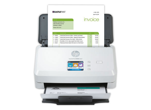 HP Scanjet Pro N4000 snw1 Sheet-feed Scanner Alimentation papier de scanner 600 x 600 DPI A4 Noir, Blanc