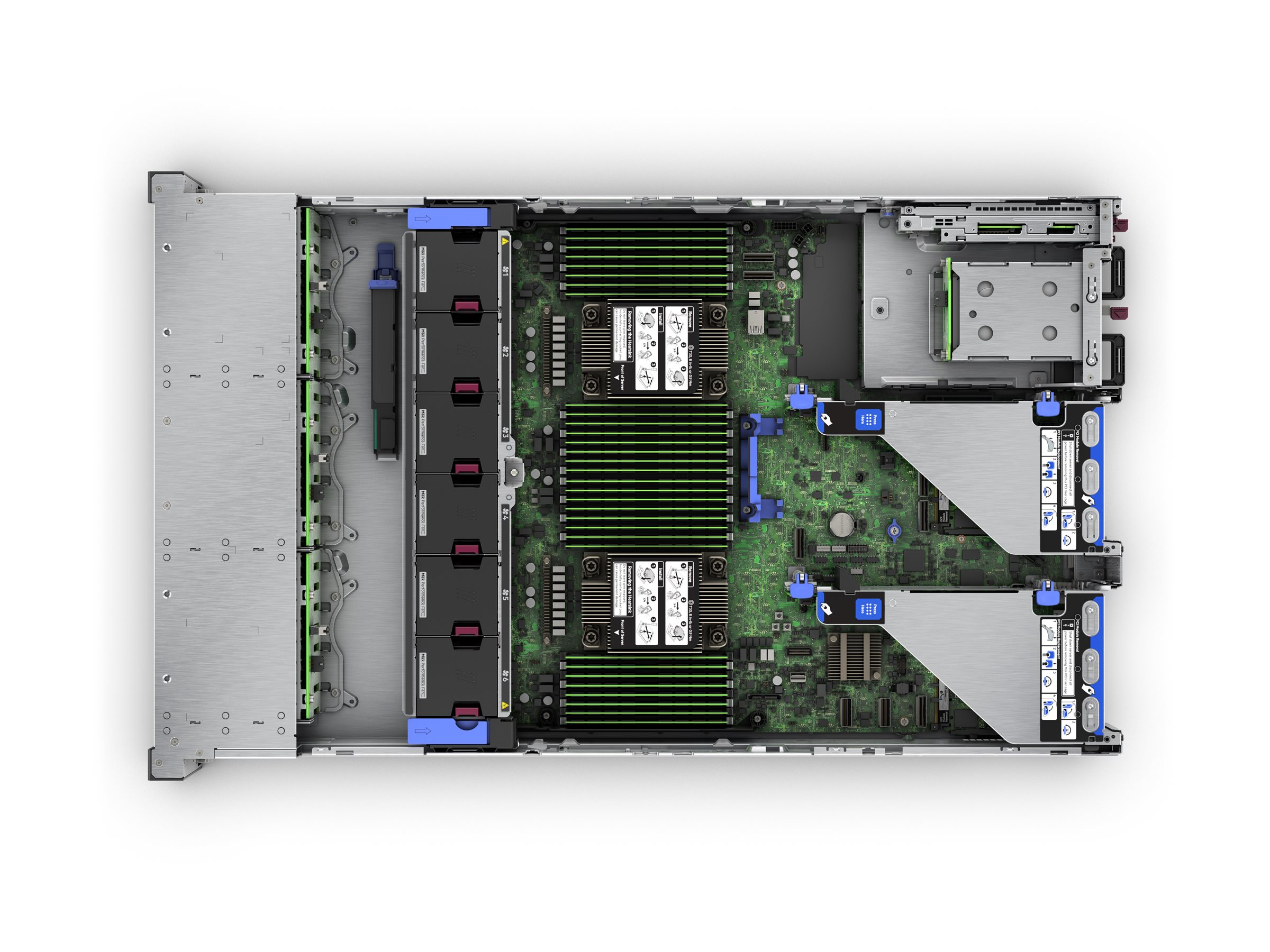 HPE ProLiant DL380 Gen11 - Serveur - Montable sur rack 2U - 2 voies - 1 x Xeon Gold 5416S / jusqu'à 4 GHz - RAM 64 Go - SATA/SAS/NVMe - hot-swap 2.5" baie(s) - SSD 2 x 480 Go - Gigabit Ethernet, 10 Gigabit Ethernet - Aucun SE fourni - moniteur : aucun