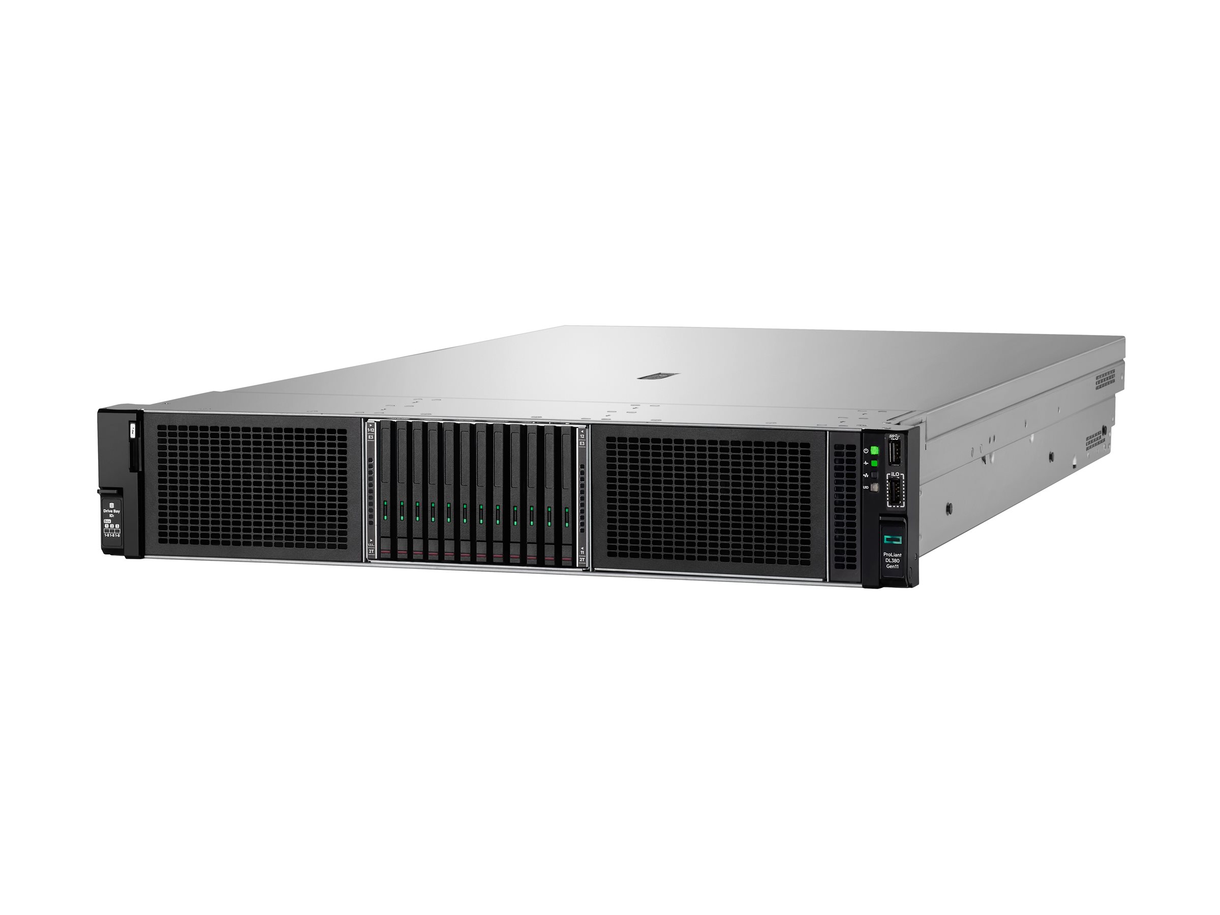 HPE ProLiant DL380 Gen11 - Serveur - Montable sur rack 2U - 2 voies - 1 x Xeon Gold 5416S / jusqu'à 4 GHz - RAM 64 Go - SATA/SAS/NVMe - hot-swap 2.5" baie(s) - SSD 2 x 480 Go - Gigabit Ethernet, 10 Gigabit Ethernet - Aucun SE fourni - moniteur : aucun
