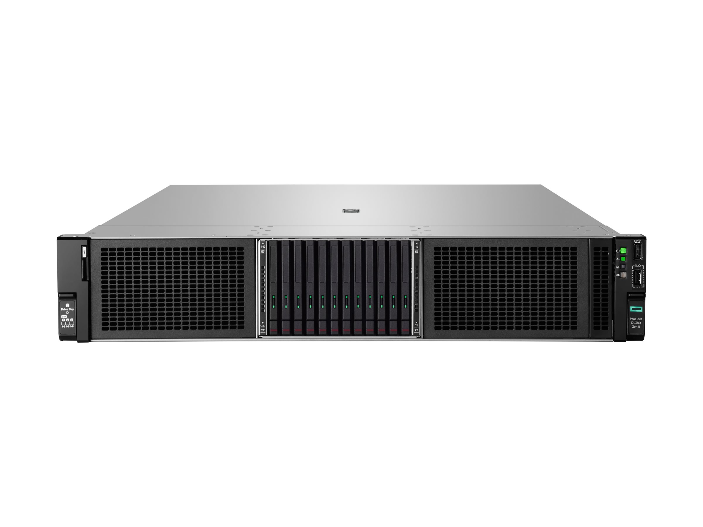 HPE ProLiant DL380 Gen11 - Serveur - Montable sur rack 2U - 2 voies - 1 x Xeon Gold 5416S / jusqu'à 4 GHz - RAM 64 Go - SATA/SAS/NVMe - hot-swap 2.5" baie(s) - SSD 2 x 480 Go - Gigabit Ethernet, 10 Gigabit Ethernet - Aucun SE fourni - moniteur : aucun