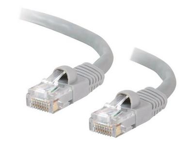 C2G Cat5e Booted Unshielded (UTP) Network Patch Cable - Cordon de raccordement - RJ-45 (M) pour RJ-45 (M) - 3 m - UTP - CAT 5e - moulé, sans crochet, bloqué - gris