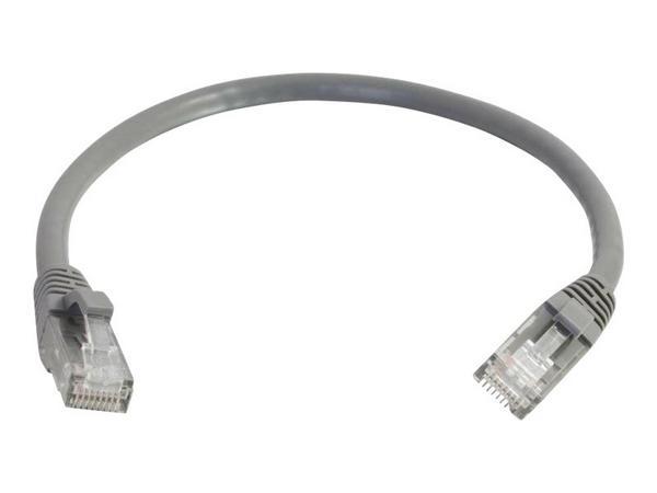 C2G Cat5e Booted Unshielded (UTP) Network Patch Cable - Cordon de raccordement - RJ-45 (M) pour RJ-45 (M) - 3 m - UTP - CAT 5e - moulé, sans crochet, bloqué - gris