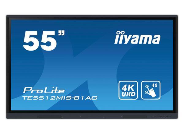iiyama TE5512MIS-B3AG affichage de messages En forme de kiosk 139,7 cm (55") LCD Wifi 400 cd/m² 4K Ultra HD Noir Écran tactile Intégré dans le processeur Android 11 18/7