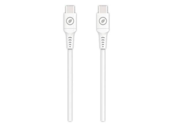 1 Câble de charge USB-C en plastique recyclé 1,2 m - Blanc