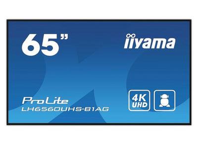 iiyama LH6560UHS-B2AG affichage de messages Carte A numérique 165,1 cm (65") LED Wifi 500 cd/m² 4K Ultra HD Noir Intégré dans le processeur Android 11 24/7