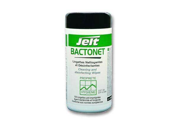 1 Boite de 100 Lingettes désinfectantes et antibactériennes Jelt BACTONET