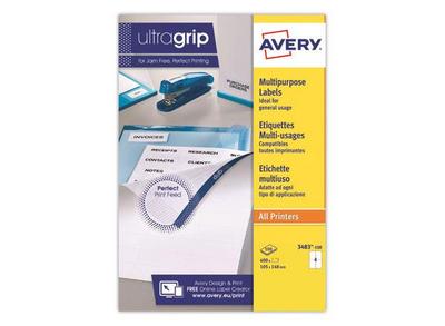 Avery Zweckform 3483 - Papier - adhésif permanent - blanc - A6 (105 x