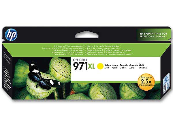 HP 971XL cartouche d'encre jaune grande capacité authentique
