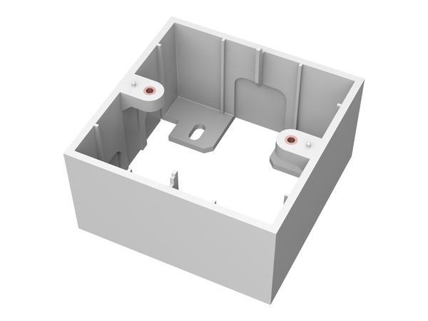 Boîtier de surface simple UK - boîtier de surface standard (pattress) 86 x 86 x 45 mm - plastique - blanc