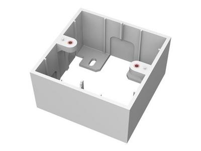 Boîtier de surface simple UK - boîtier de surface standard (pattress) 86 x 86 x 45 mm - plastique - blanc