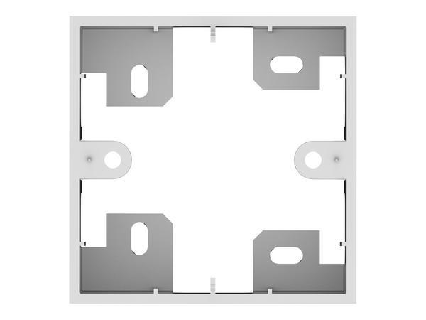 Boîtier de surface simple UK - boîtier de surface standard (pattress) 86 x 86 x 45 mm - plastique - blanc