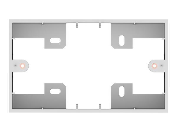 Boîtier de surface double UK - boîtier de surface standard (pattress) - 146 x 86 x 45mm - plastique - blanc