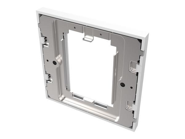 Cadre simple UK - cadre qui accueille deux modules - s'adapte à TC3 BACKBOX1G ou à tout boîtier UK standard simple (pattress) - 86 x 86 mm - plastique - blanc