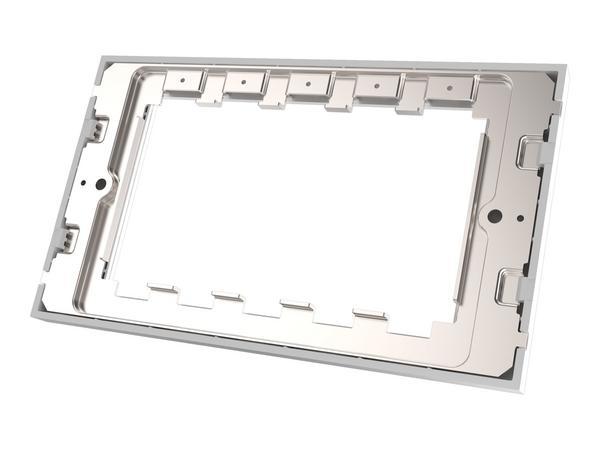 Cadre double-gang uk - cadre qui accueille 5 modules - s'adapte à TC3 BACKBOX2G ou à tout boîtier encastré double-gang uk standard (pattress) 146 x 86 mm - plastique - blanc