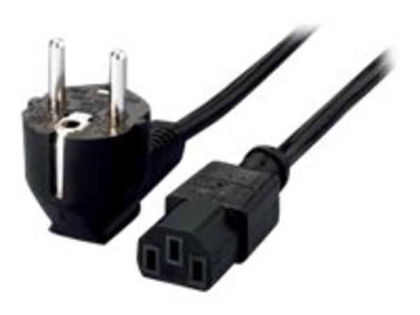 Uniformatic - Câble d'alimentation - power CEE 7/7 (M) incliné pour power IEC 60320 C13 droit - 15 m - moulé - noir