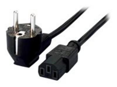 Uniformatic - Câble d'alimentation - power CEE 7/7 (M) incliné pour power IEC 60320 C13 droit - 15 m - moulé - noir